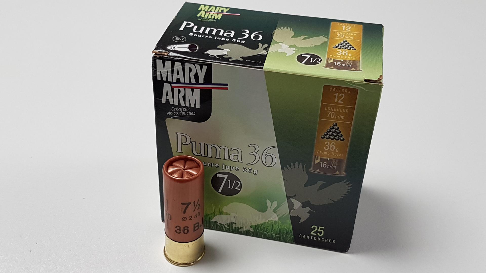CARTOUCHES MARY ARM PUMA 36 CAL 12/70