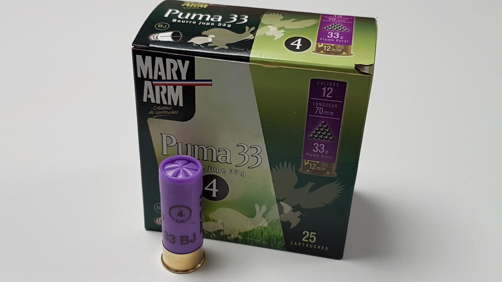CARTOUCHES MARY ARM PUMA 33 CAL 12/70