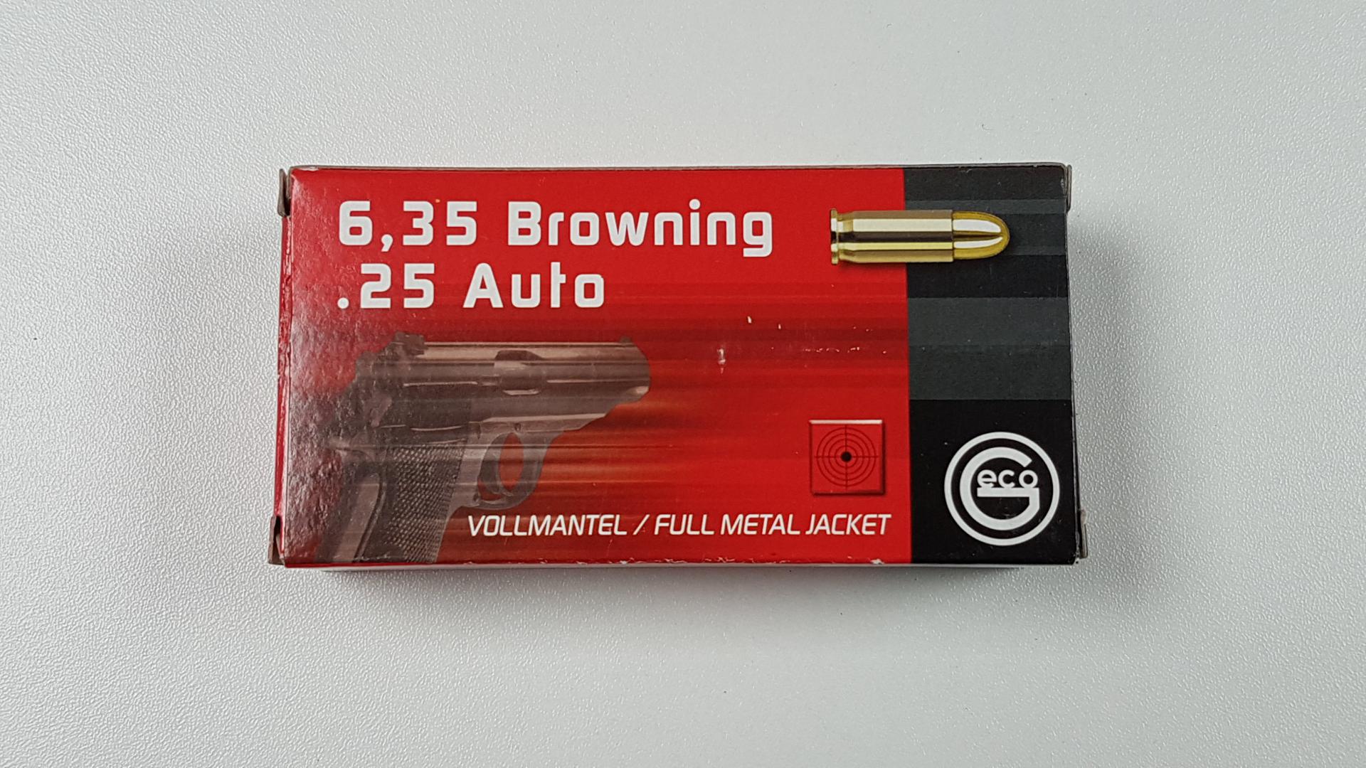 CARTOUCHES 6.35 BROWNING 49 GR FMJ